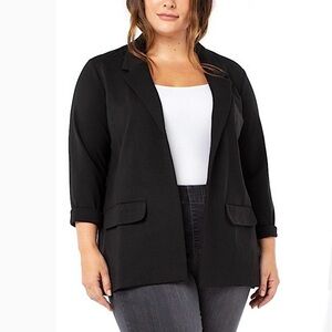 New Liverpool Stitch Fix Super Stretch Boyfriend Blazer Size 3X Black